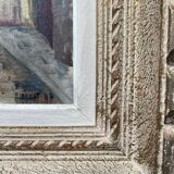 Painting "Rue de Montmartre" school of Paris HST signed with frame