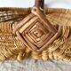 Old basket in woven wicker