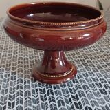 Fruit basket on porcelain stand, color: brown . l: 20 cm and h: 16 cm