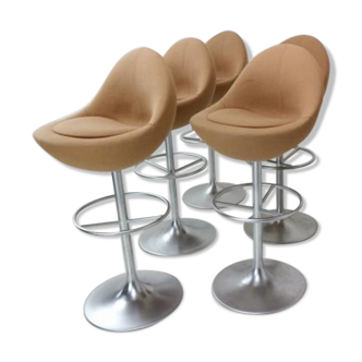 Set of 3 bar stools "Venus" by Börje Johansson for Johanson design Sweden,.