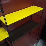 3 studs with 5 tablets, yellow and brown 97x90cm