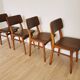 Chaises de salle à manger vintage STOL Kamnik (lot de 4) : assise en cuir style milieu de siècle