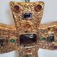 CERAMIC CROSS AND GLASS WARE SIGNED MANON DLG MITHE ESPELT 1960