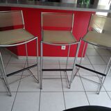 3 Spaghetti Alias bar stools designed by G. Belotti