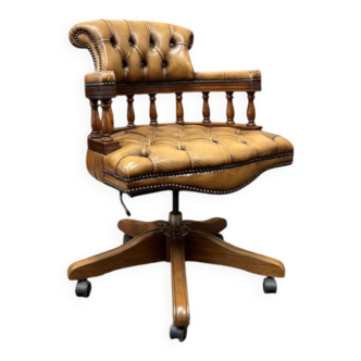 English Chesterfield Office Chair Captain Chair