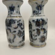 Pair of Bayeux porcelain baluster vases, 19th century