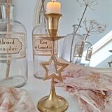 Brass star candlestick