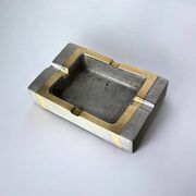 Brutalist ashtray by David Marshall in bronze, 1970s