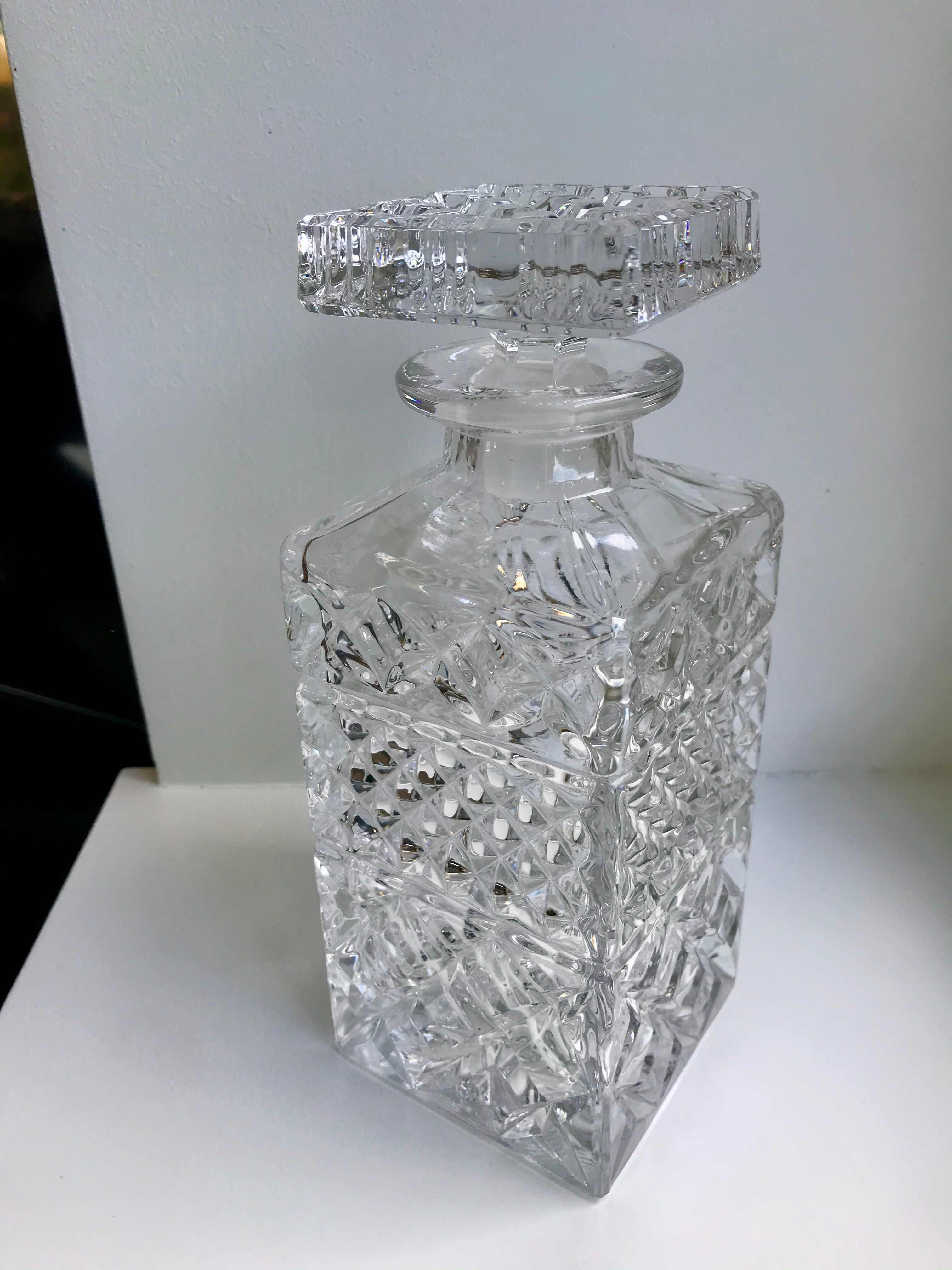 Crystal whisky decanter 60s-70s