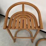 Set of 4 Allmimö stools in solid oak