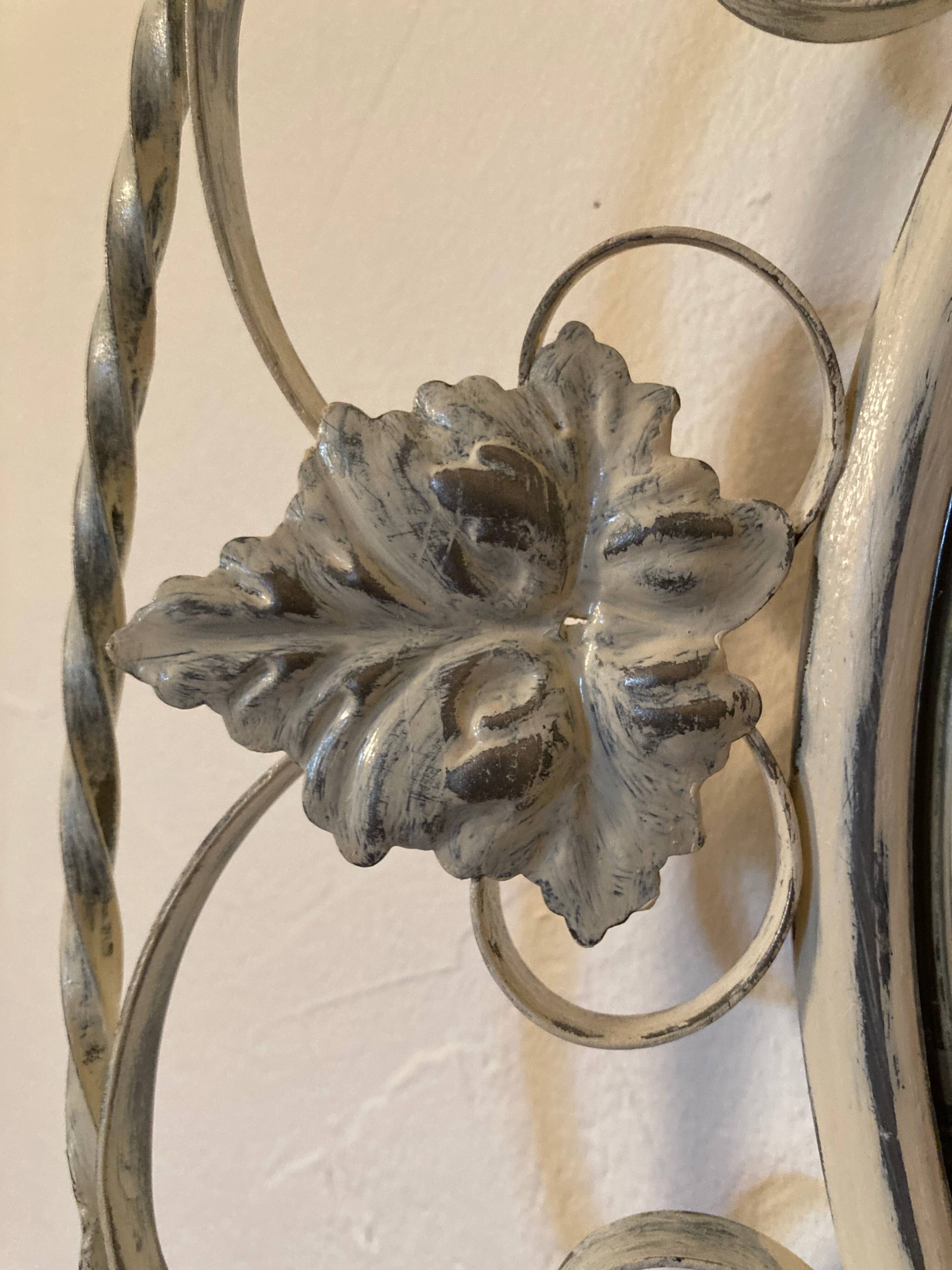 Wrought iron convex mirror, England, 1950s