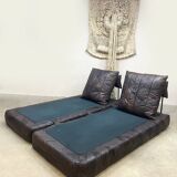 Vintage design leather sofa daybed ‘Patchwork’