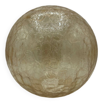 Cracked glass globe light fixture