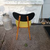 Set of 6 compass leg chairs – colored seats