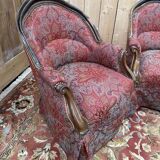 Suite de 4 fauteuils crapaud époque Napoléon III