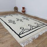 Handmade wool Berber rug 248 x 158 cm