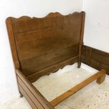 Vintage 1950s solid wood bed