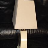 Vintage table lamp the dolphin Croissy white