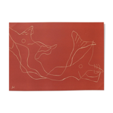 Henri laurens : les deux sirènes - gravure originale signée