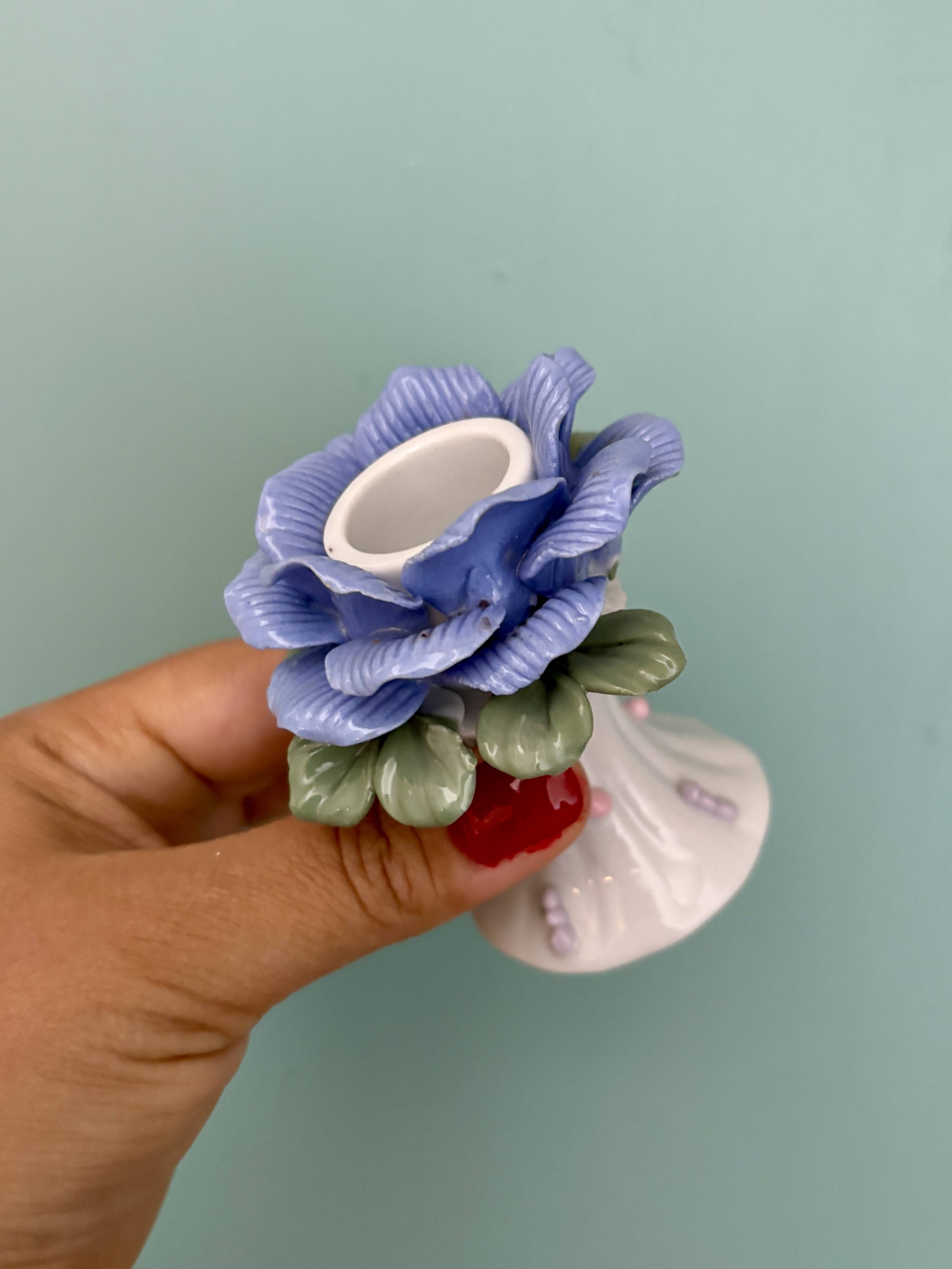 Set of 6 vintage ceramic candle holders