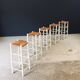Rustic Handcrafted High Stools, France, 1940s, Set of 5