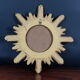 MIroir soleil bois doré et résine 60/70