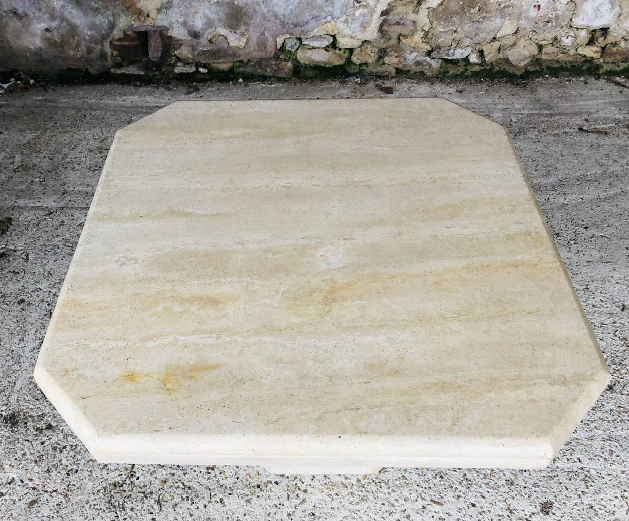 Octagonal travertine coffee table, vintage circa 70/80