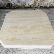 Table basse en travertin octogonale, vintage circa 70/80