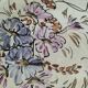 Stoneware plate with hand-painted floral decoration