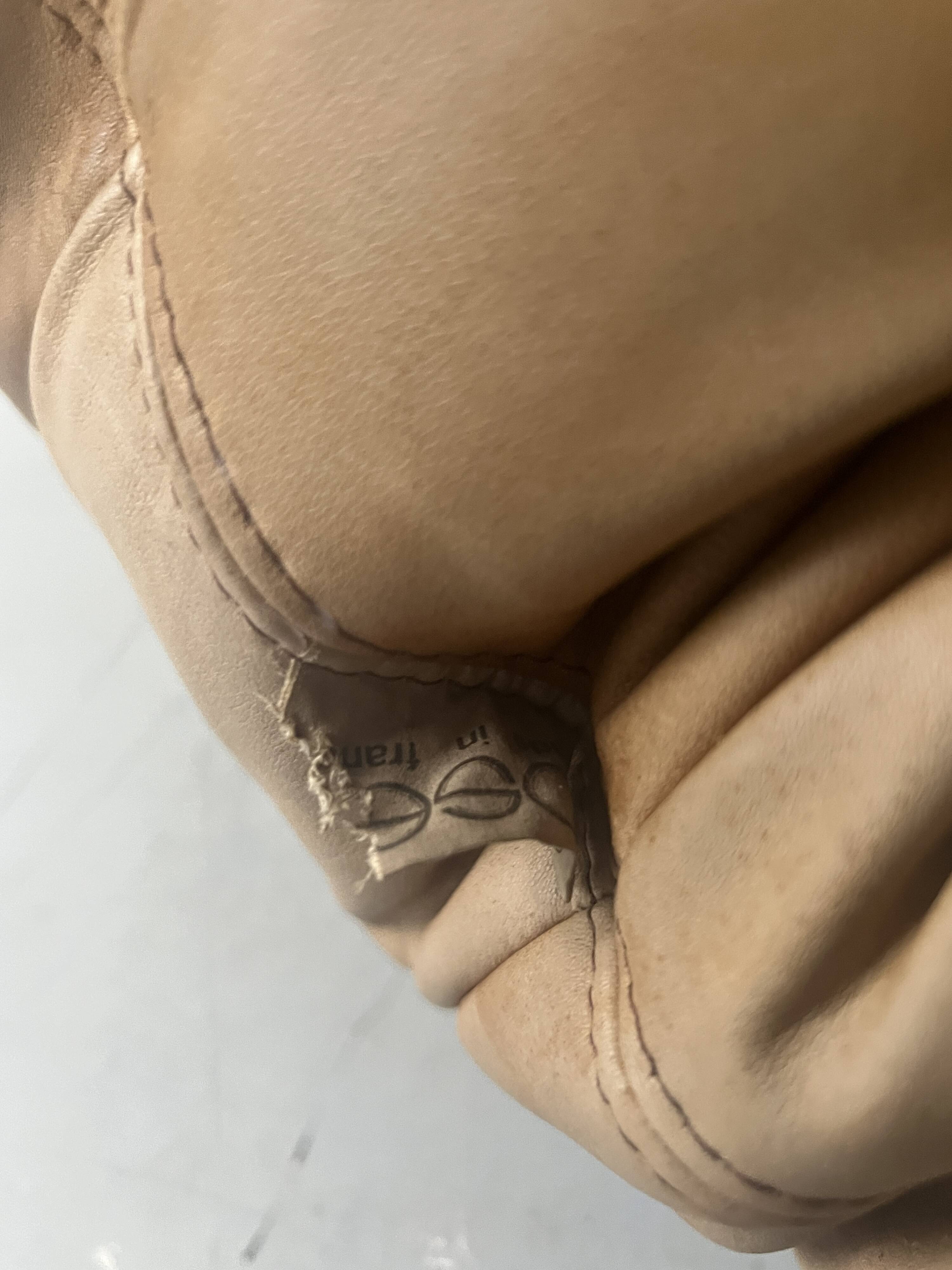 Marsala natural leather armchair by Michel Ducaroy for Ligne Roset, 1970