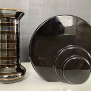 Duo de vases Art déco en céramique