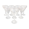 Set of 8 crystal glasses