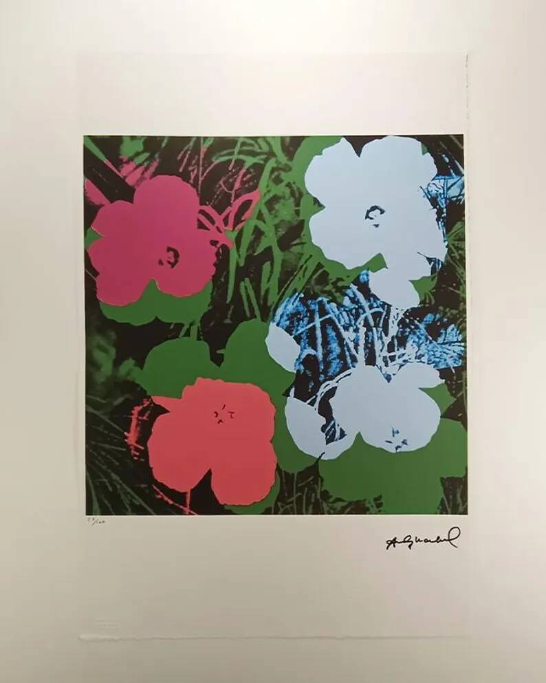 Limited Edition Lithograph "Flowers" by Andy Warhol, 1980s - Leo Castelli
