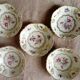 set of 5 old Bavaria fruit bowls decorated with flowers
