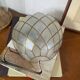 Pair of vintage capiz shell wall lights half moon 1950s 1960s