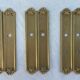 Lot vintage de 3 paires de plaques de porte en laiton lourd Lyon France