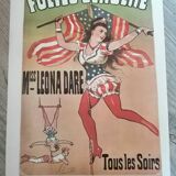 Posters of the follies berègere "o.metra/miss leona dare repro year 70