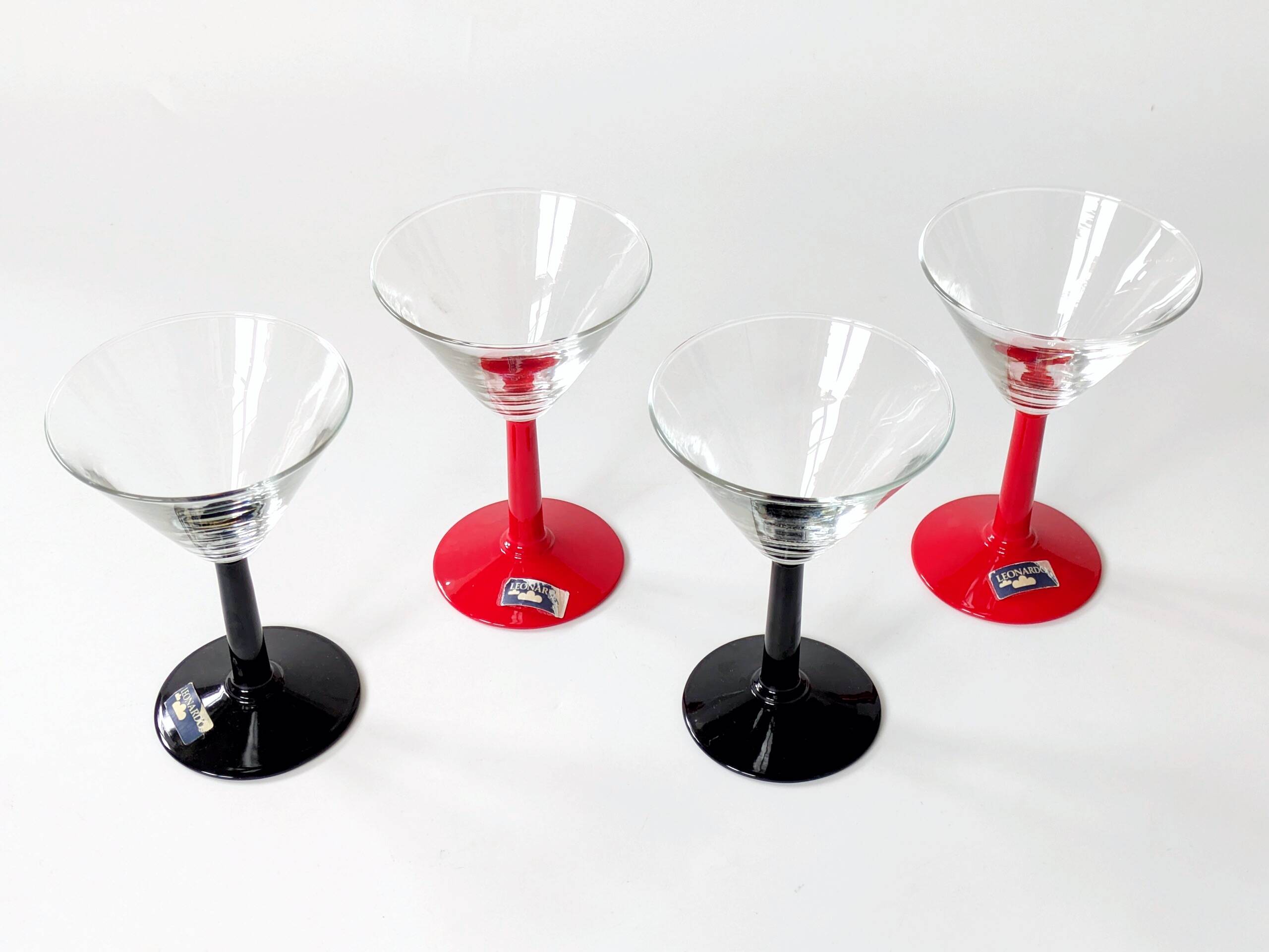 Set of 4 vintage Leonardo martini glasses: Joy collection from the 90s
