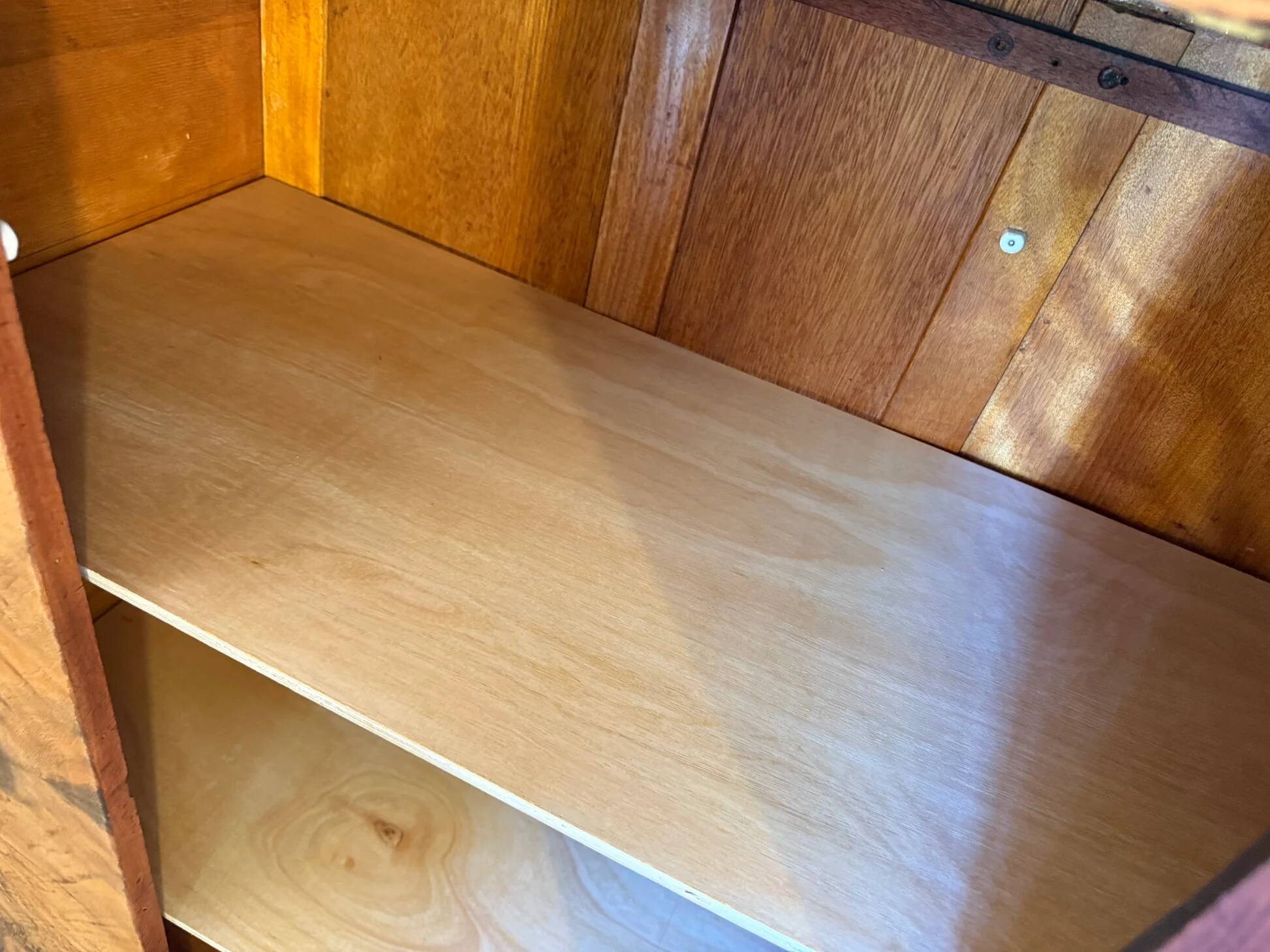 Vintage art deco storage furniture (dresser, wardrobe) in burr walnut