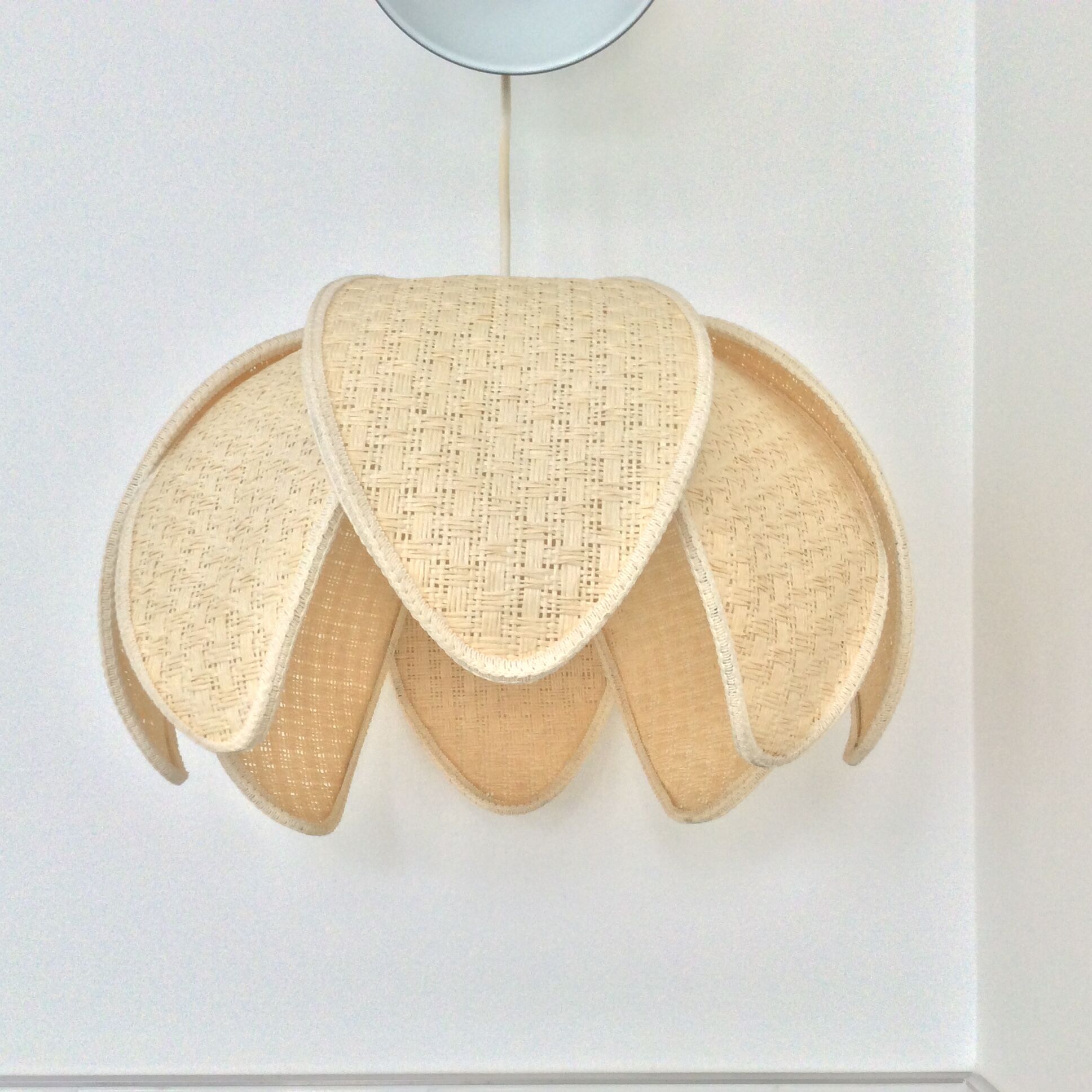 Suspension fleur double corolle vintage