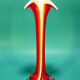 Murano Vase Soliflore "Coral" Vintage 60's Italy