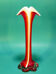 Murano Vase Soliflore "Coral" Vintage 60's Italy