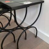 Nesting tables in ceramic and metal