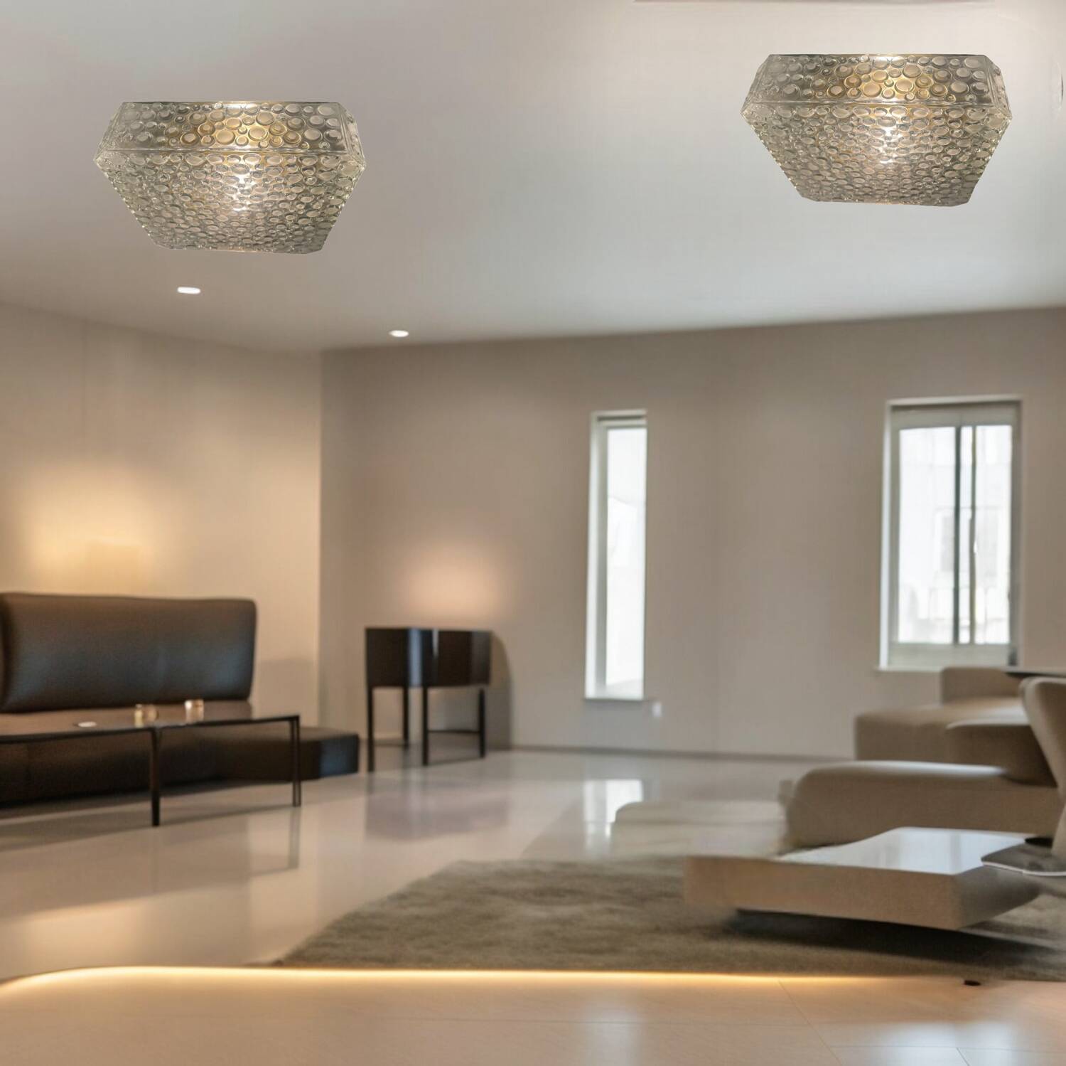 Mid Century Bubble Hustadt Crystal Glass Sconces Set of 2