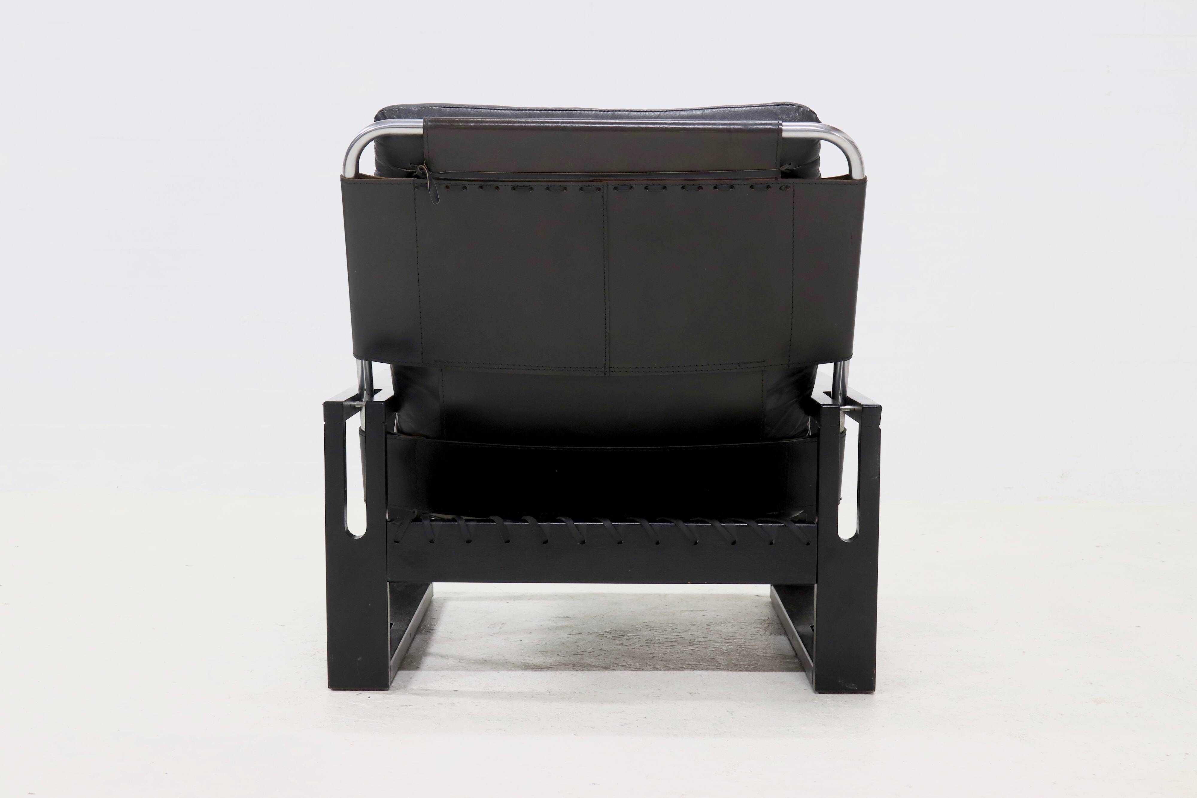 Brutalist Adjustable Lounge Chair by Sonja Wasseur 1970s