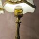 Bronze bedside lamps with gold lampshade and gold gallon 31x14