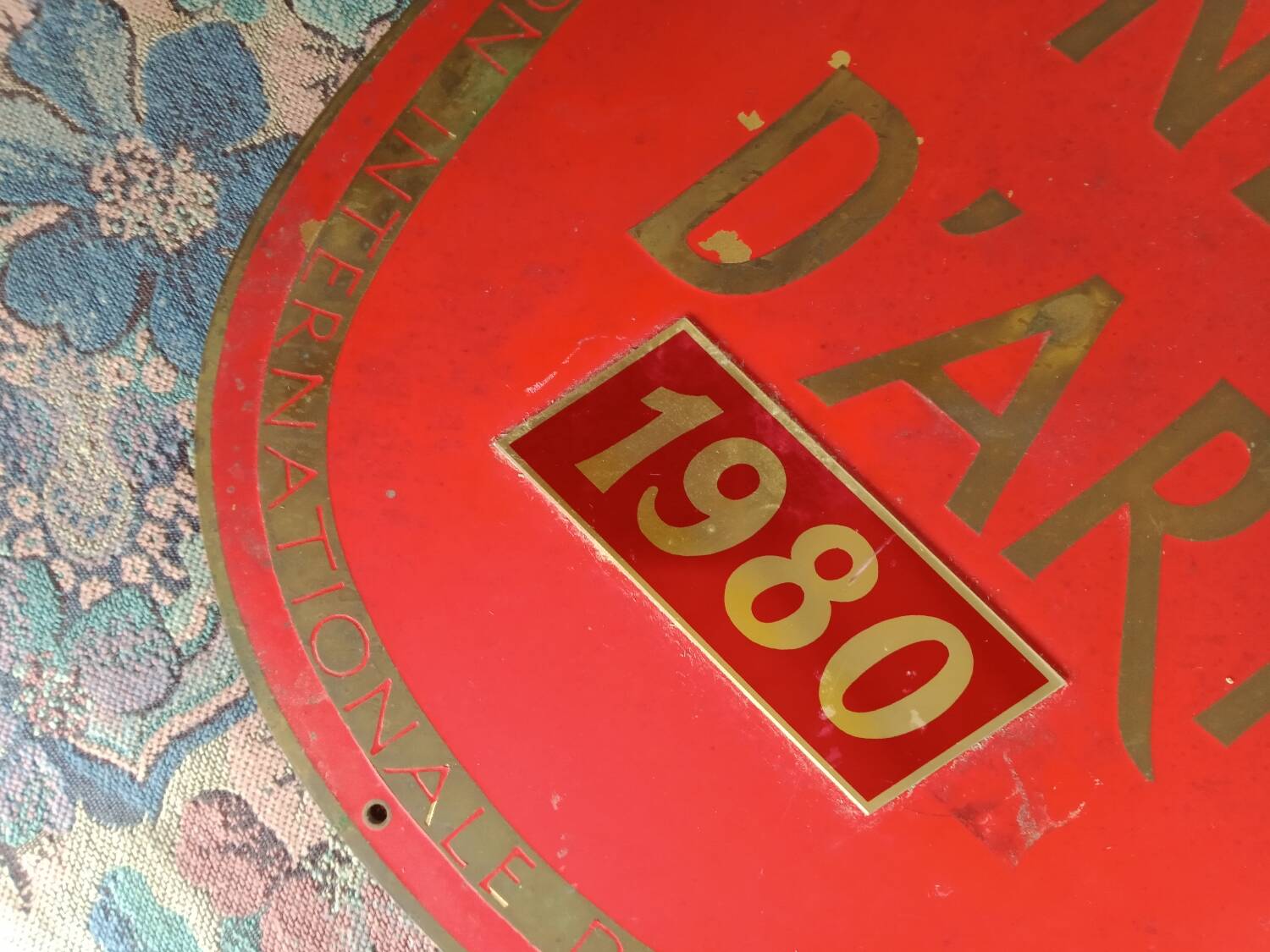 Brass art cinema plaque