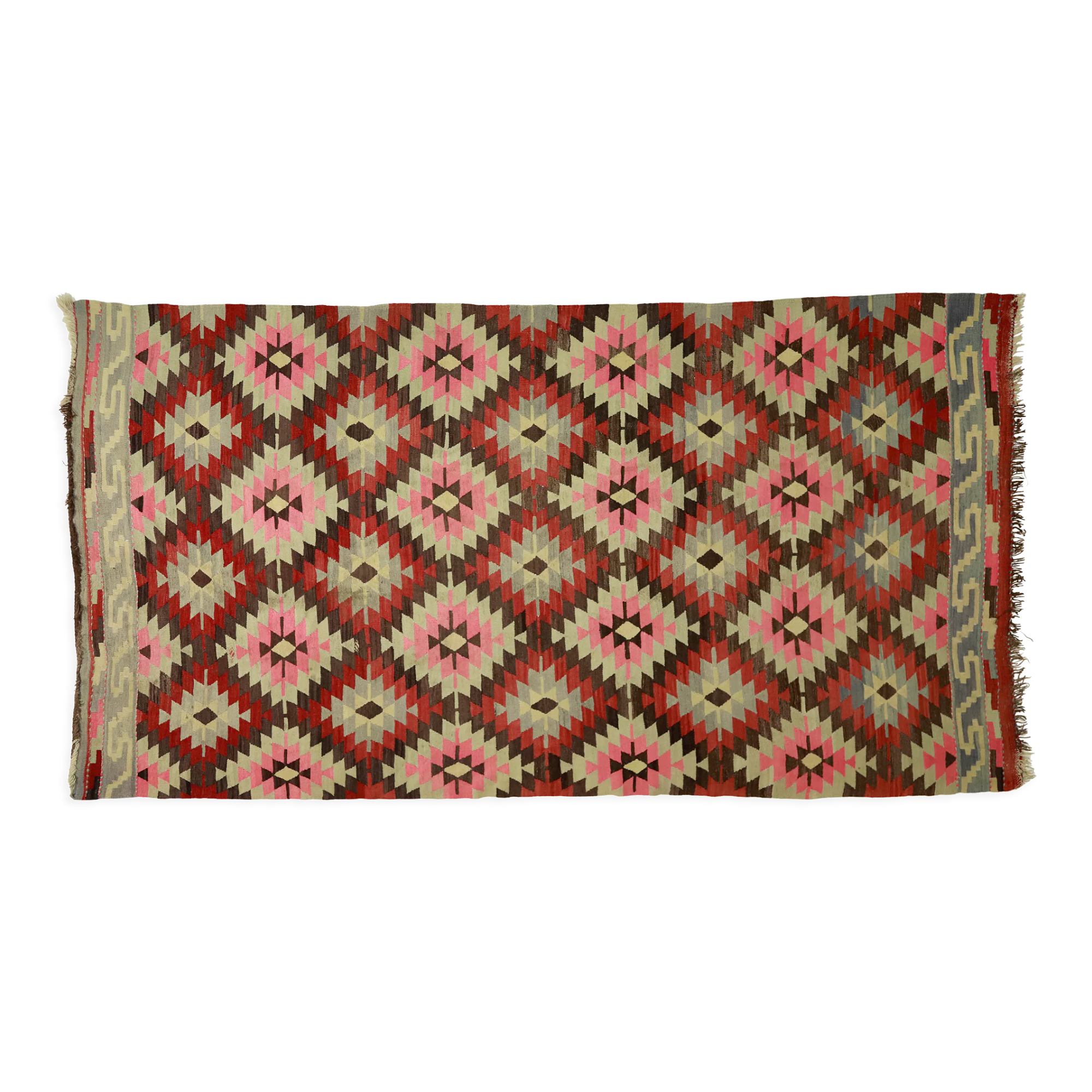 Anatolian handmade kilim rug 354 cm x 197 cm