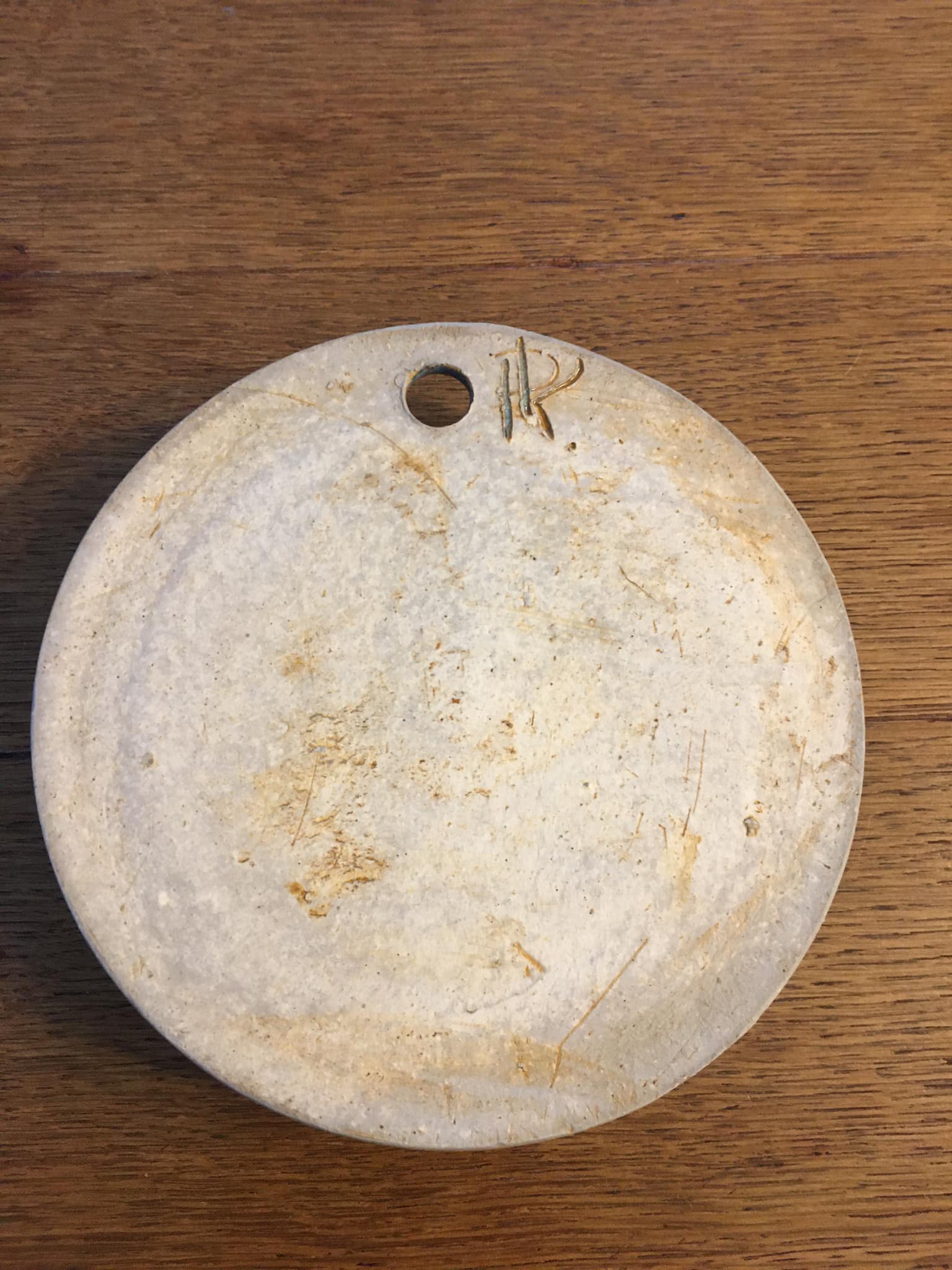 Wall ceramic signed PK (Poteries de Kerbenoen) by ceramist Michel Vergnes