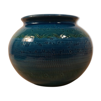 Vase boule Bitossi Aldo Londi Rimini Blue